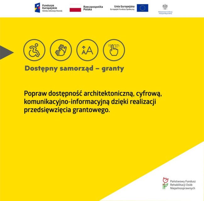 Powiat Kamieński uzyskał dofinansowanie w projekcie „Dostępny samorząd – granty”