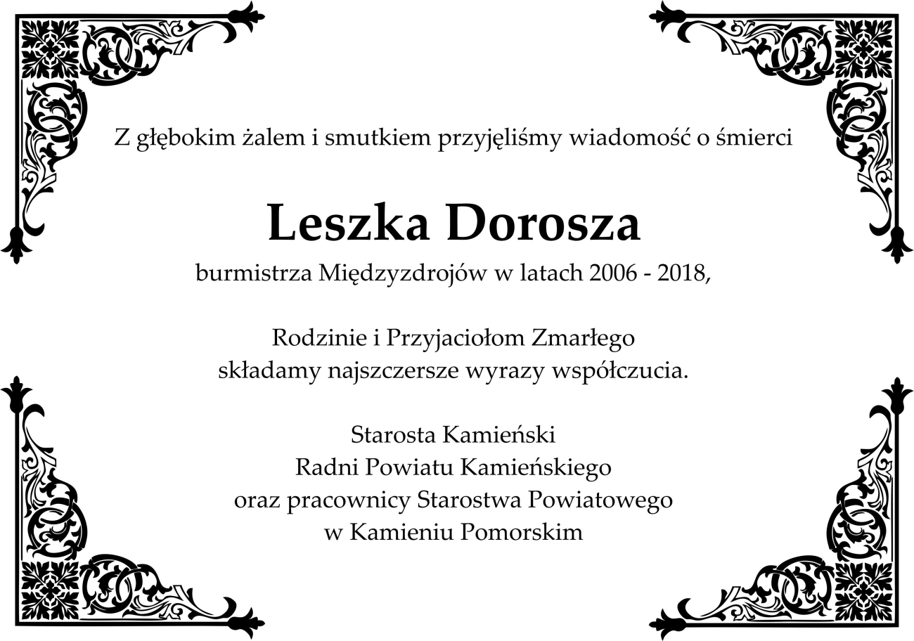 kondolencje - Leszek Dorosz